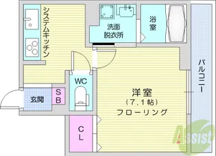 ボヌールH【2階】の間取り