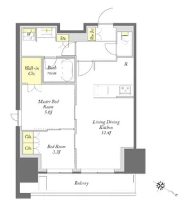 プライムメゾン中目黒【7階】の間取り