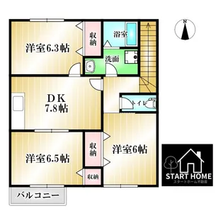 ペニーレイン1【2階】の間取り