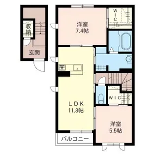 はなみずきA【2階】の間取り