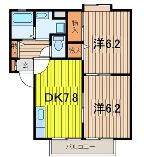 ボヌール【2階】の間取り