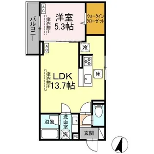 ドムスクレスト湘南台【1階】の間取り