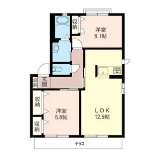 トワ オランジュA【1階】の間取り