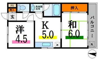 ヴィラ サニーサイド【4階】の間取り