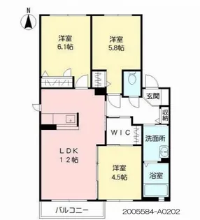 アンビシヨン A棟【2階】の間取り