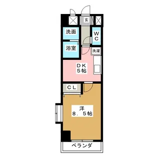 ウェークフォレストブロンド【2階】の間取り