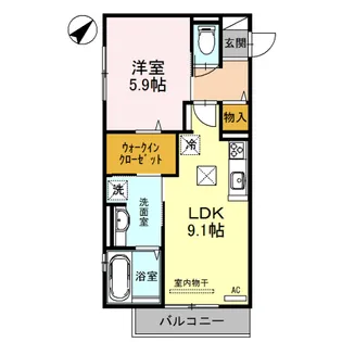 アン・ルクール【1階】の間取り