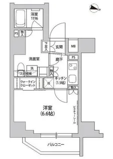 グランドルチェ門前仲町【12階】の間取り