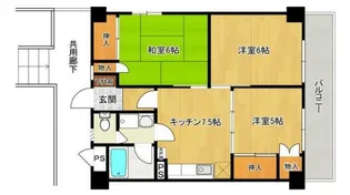 旭ハイツ【4階】の間取り