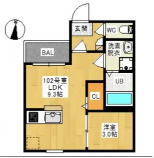 Regalest Terrace 富町【2階】の間取り