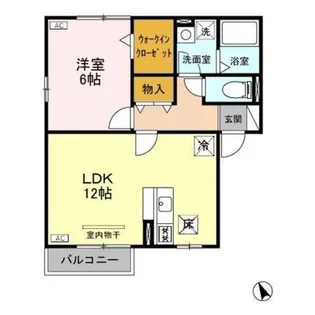 リベール B【1階】の間取り