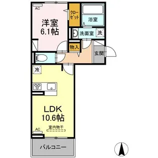 フォール B【3階】の間取り