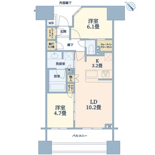 ブランズ新小岩【9階】の間取り
