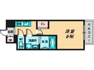 インザライフ大阪EAST RESIDENCE【5階】の間取り