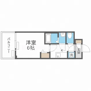 レジュールアッシュOSAKA新深江【11階】の間取り