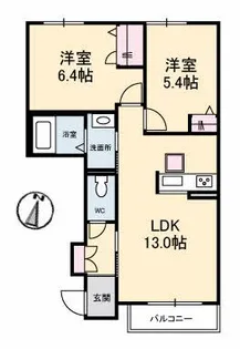 メゾン・ルミエール【1階】の間取り