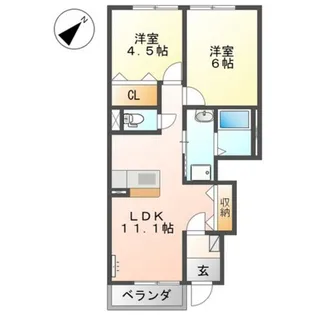 メゾン・ド・アンジュ【1階】の間取り