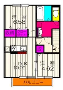 ファテシア上の台I【2階】の間取り
