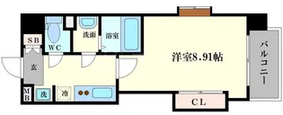 ラグゼ難波西II【10階】の間取り