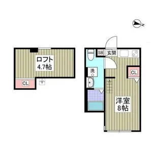 STAR CLOUD矢部【2階】の間取り