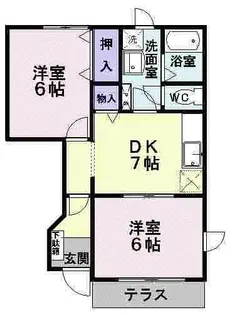 オランダ村B【1階】の間取り