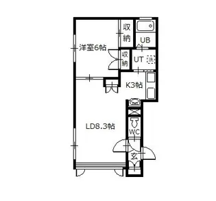 サニーハイツ【2階】の間取り