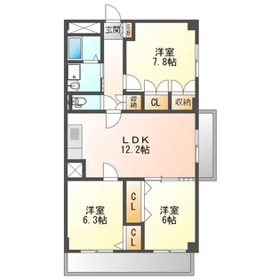 日商岩井福陵マンション【2階】の間取り