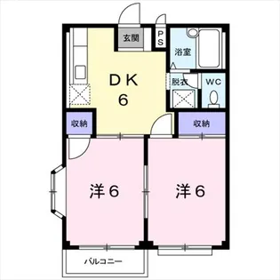 グリーンハイツD【2階】の間取り