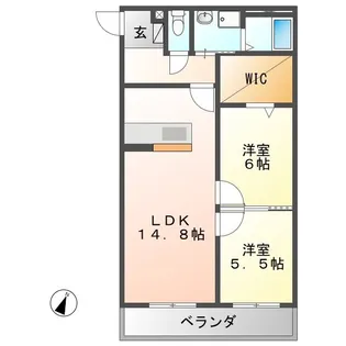 H.I.Sophia(エイチ.アイ.ソフィア)【1階】の間取り