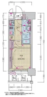 プレリス北巽駅前ラバルス【4階】の間取り