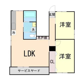 カーサ摩耶【1階】の間取り