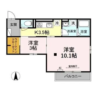 プラティーク安良田【3階】の間取り