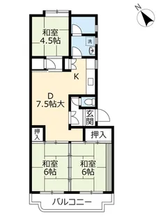 UR箱崎五丁目【5階】の間取り