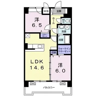 グランクリュ佐古 WEST【12階】の間取り