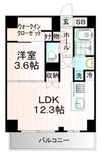 AXASレジデンス目黒東【13階】の間取り