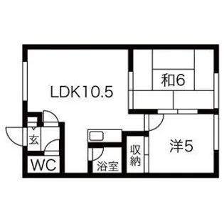 ハイツシャポー【1階】の間取り