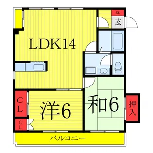 メークアローII【3階】の間取り