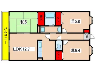 第5旭マンション【2階】の間取り