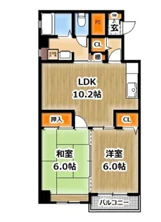 西川口ライオンズマンション山手【4階】の間取り