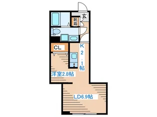 メリディアン吉岡壱番館【3階】の間取り