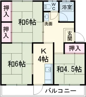 井上ハイツ【4階】の間取り