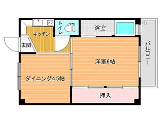ビレッジハウス法善寺2【1階】の間取り