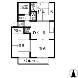 プレジール平田【1階】の間取り