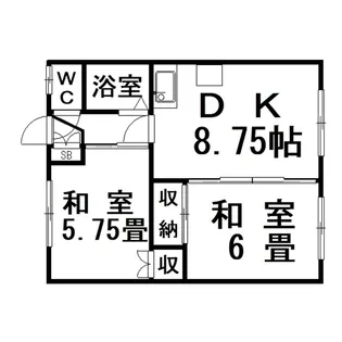 坂下ハイツ【2階】の間取り