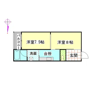 GROTTO増泉【2階】の間取り