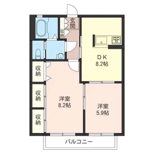 クレールサクラ【2階】の間取り