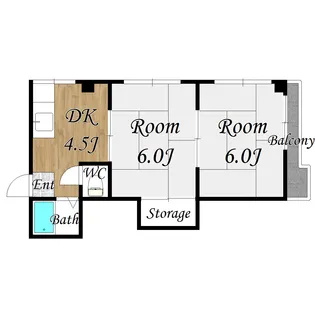 山川マンション【4階】の間取り