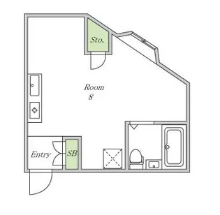 大阪府大阪市福島区福島7【マンション】の間取り