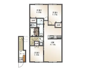 エコハウス3【2階】の間取り