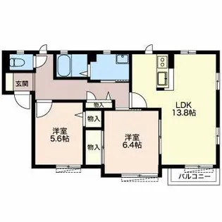 三重県四日市市下さざらい町【アパート】の間取り